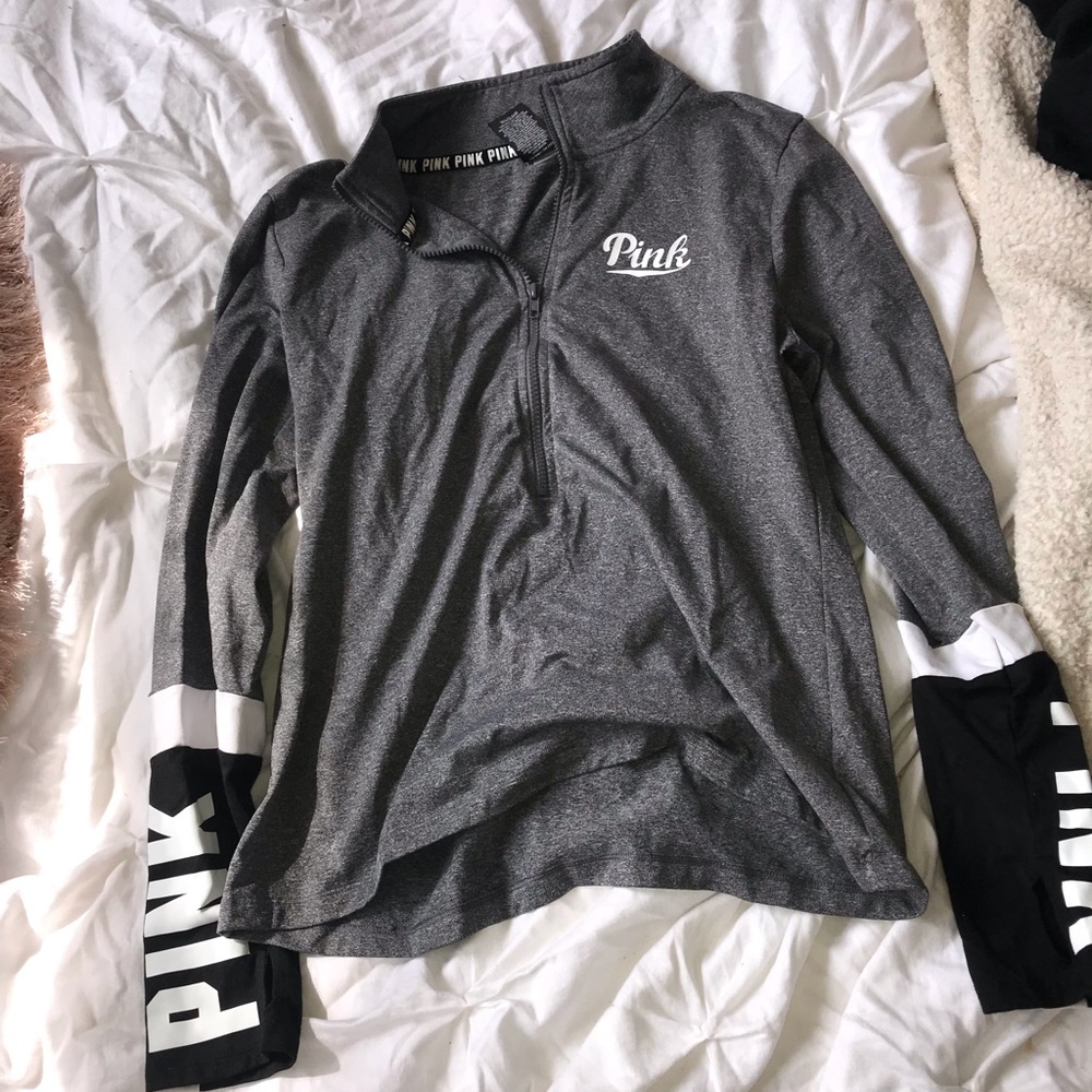 Pink long sleeve athletic shirt